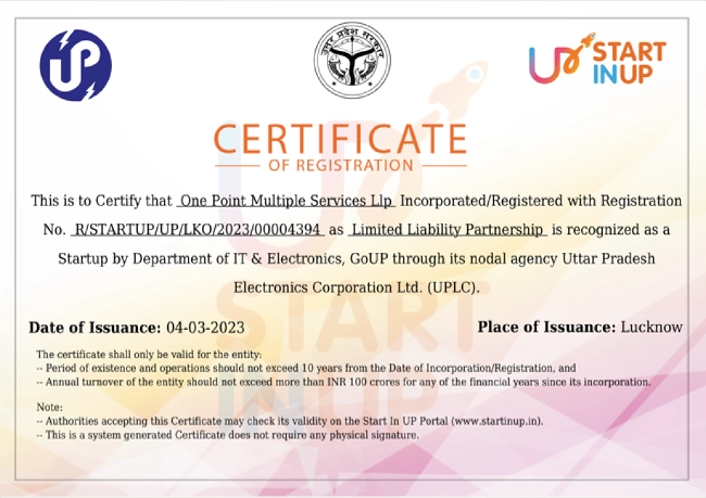 UPLC Certificate